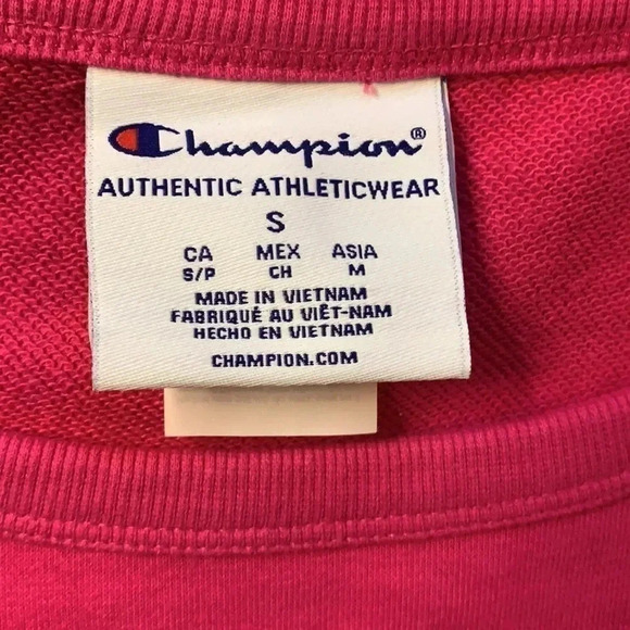 Champion Cropped Sweatshirt French Terry Top Pink - Picture 4 of 10